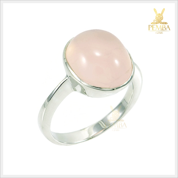 แหวนโรสควอตซ์แท้ อัญมณีชมพูอ่อน เพิ่มเสน่ห์ความมั่นใจ