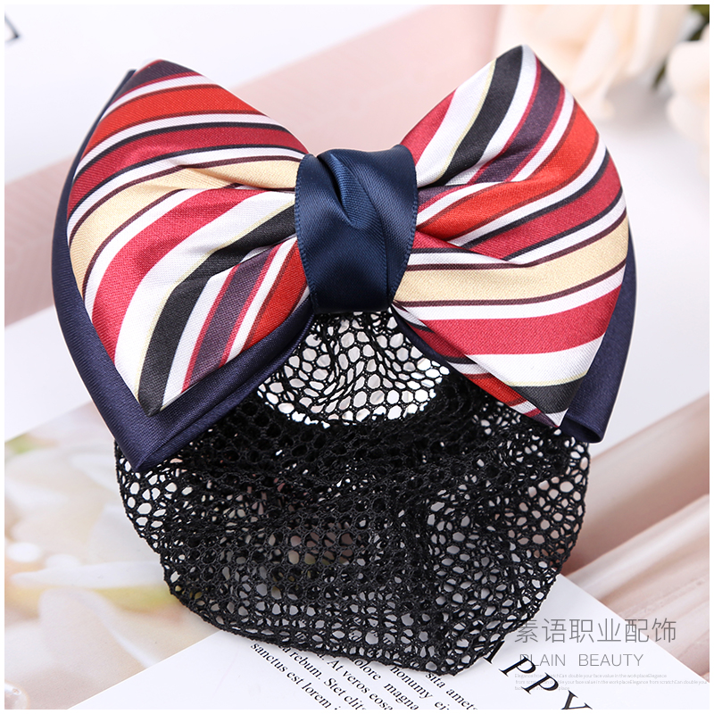เน็ตติดผม โบว์ติดผม กิ๊ปติดผม โบว์ผูกผม A6211036 สีภาพ