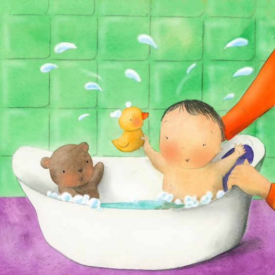 หนังสือปกแข็งแสนน่ารัก Bathtime Baby