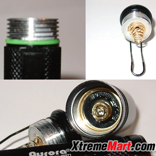 Aurora SH-00271 CREE Q5 WC 3-Mode 200-Lumen White LED Flashlight with Clip (1*AA/1*14500)