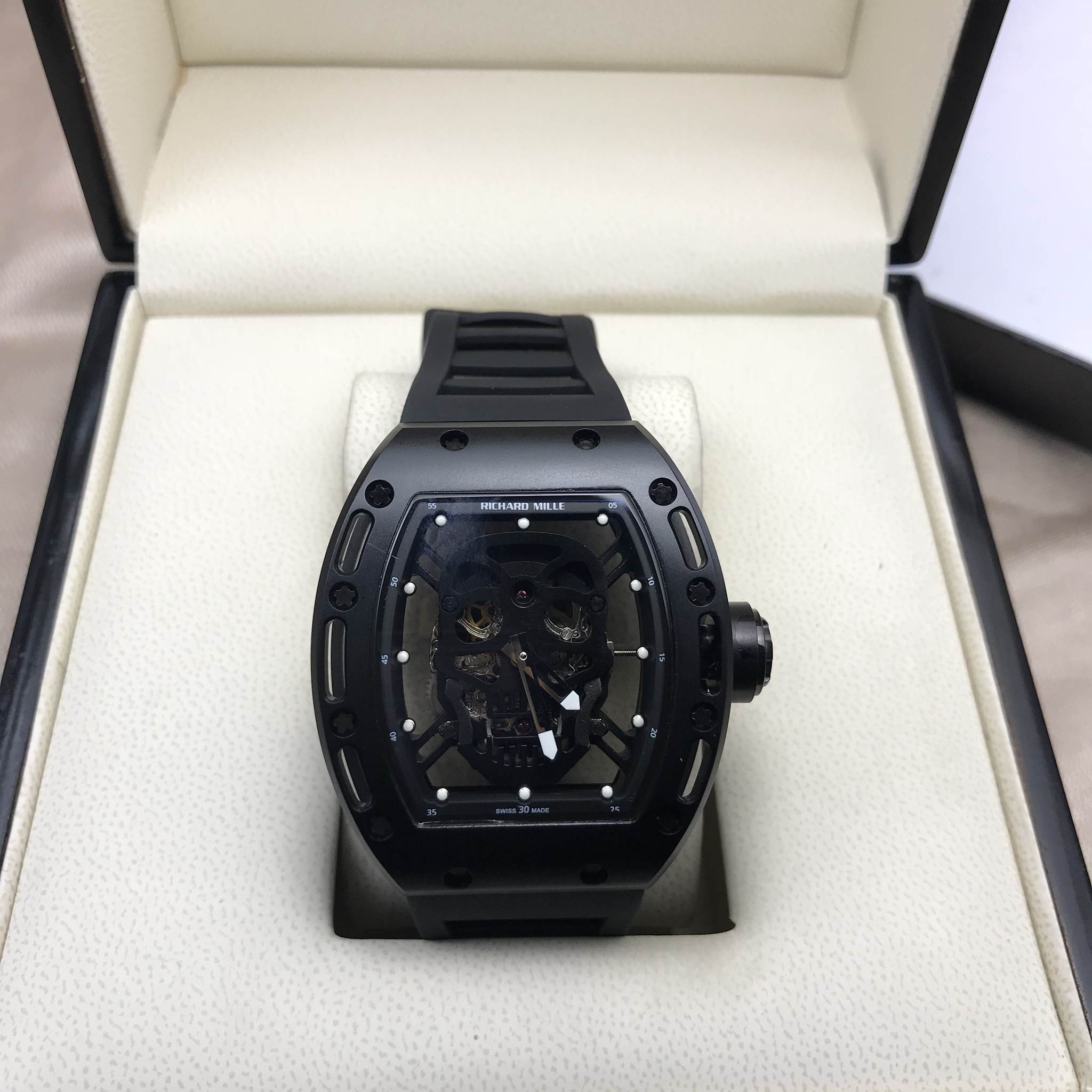 นาฬิกา Richard Mille RM053 - Skull Tourbillon Black งาน Mirror Swiss