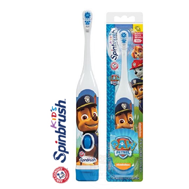 แปรงสีฟันอัตโนมัติสำหรับเด็ก Arm & Hammer Spinbrush Kids Paw Patrol Chase Battery Toothbrush