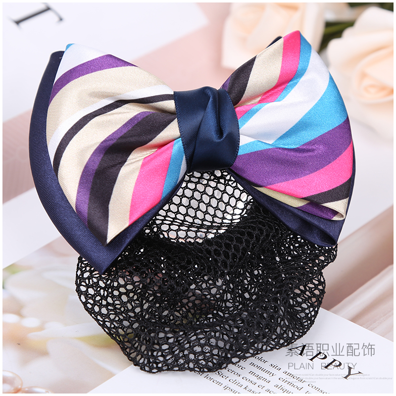 เน็ตติดผม โบว์ติดผม กิ๊ปติดผม โบว์ผูกผม A6211035 สีภาพ