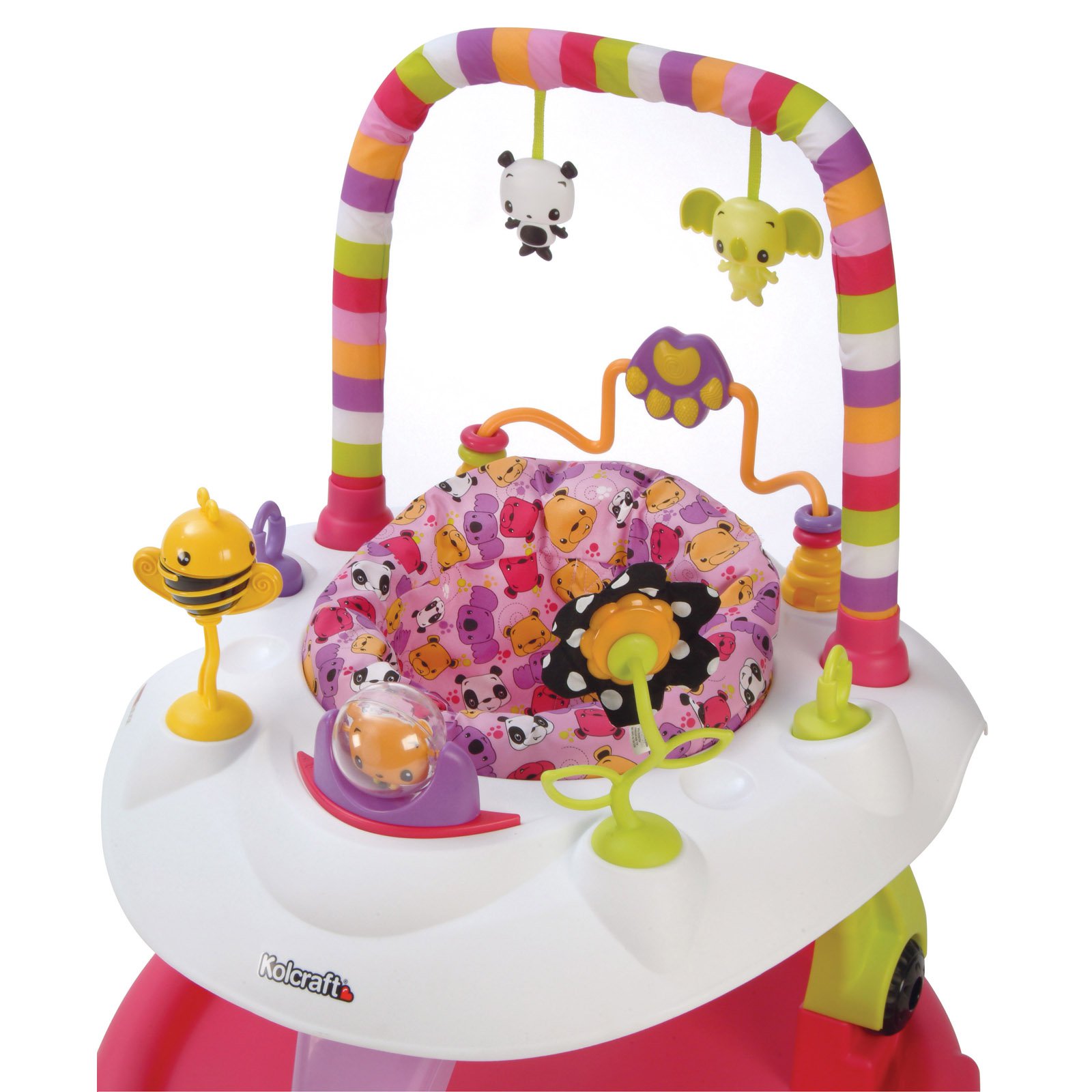 โต๊ะกิจกรรมเสริมพัฒนาการ Kolcraft Baby Sit & Step 2-in-1 Acitivity Center - Bear Hugs (Pink)