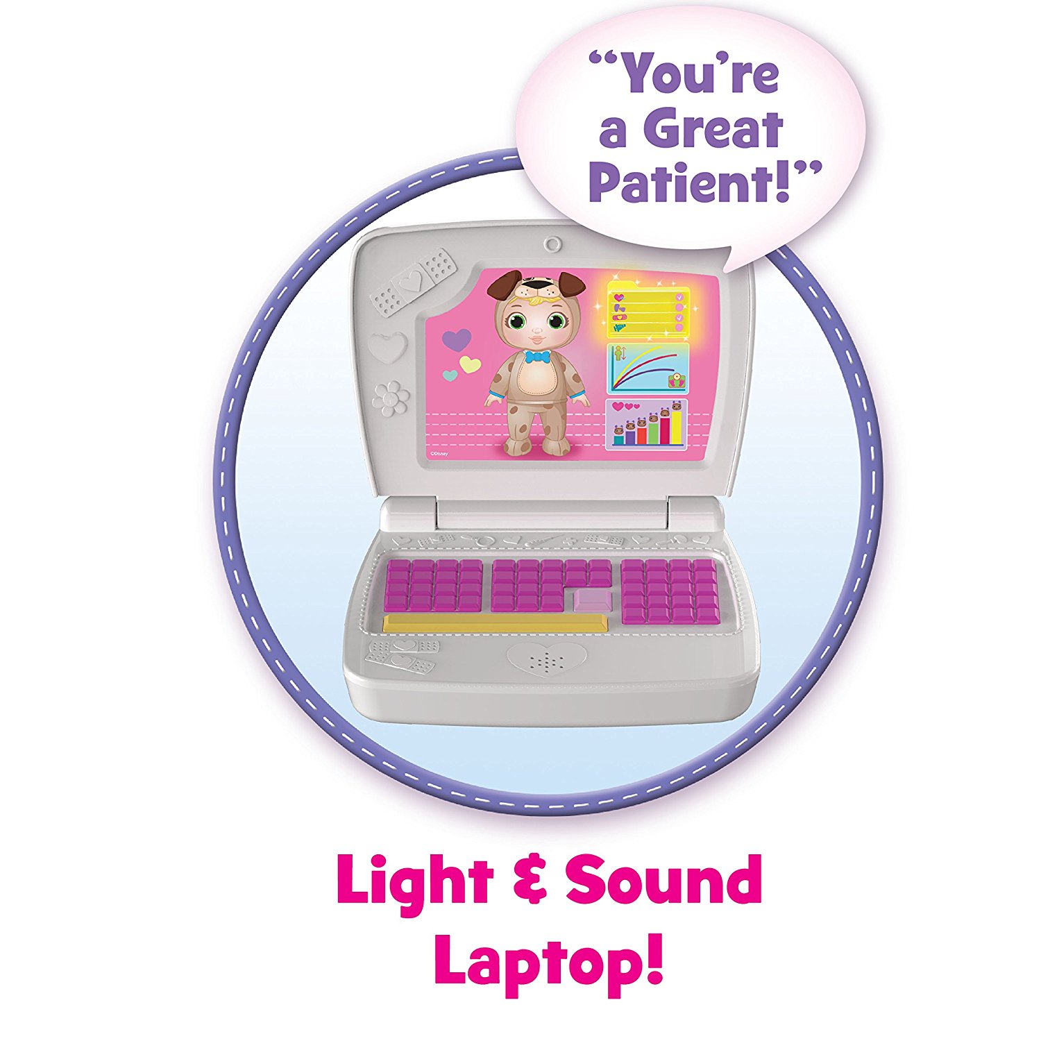 ชุดเปลโยกและอุปกรณ์เนอร์สเซอรี่ดูแลเบบี๋จำลอง Just Play Disney Junior Doc McStuffins Baby All-In-One Nursery