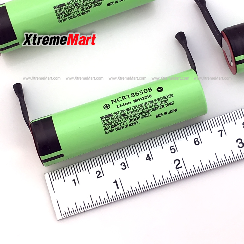 แบตเตอรี่ Panasonic 18650 NCR18650B มีขาTap 3.7V 3400mAh Rechargeable Li-ion battery DIY Nickel Pin