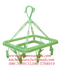 P00285 พวงตากผ้าเหลี่ยม 12 ตัว (ราคาต่อโหล คลิ๊กที่สินค้าเพื่อชมรายละเอียดของขนาด)