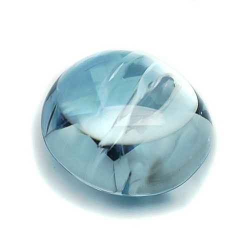 Rare Aquamarine พลอยอวามารีน รูปไข่หลังเบี้ย ขนาดใหญ่ หายาก น้ำหนัก 29.85 กะรัต สีฟ้าอ่อน สีหวานสวย มีตำหนิภายในเม็ด ของจริงเห็นตำหนิไม่ชัดเท่าในรูป