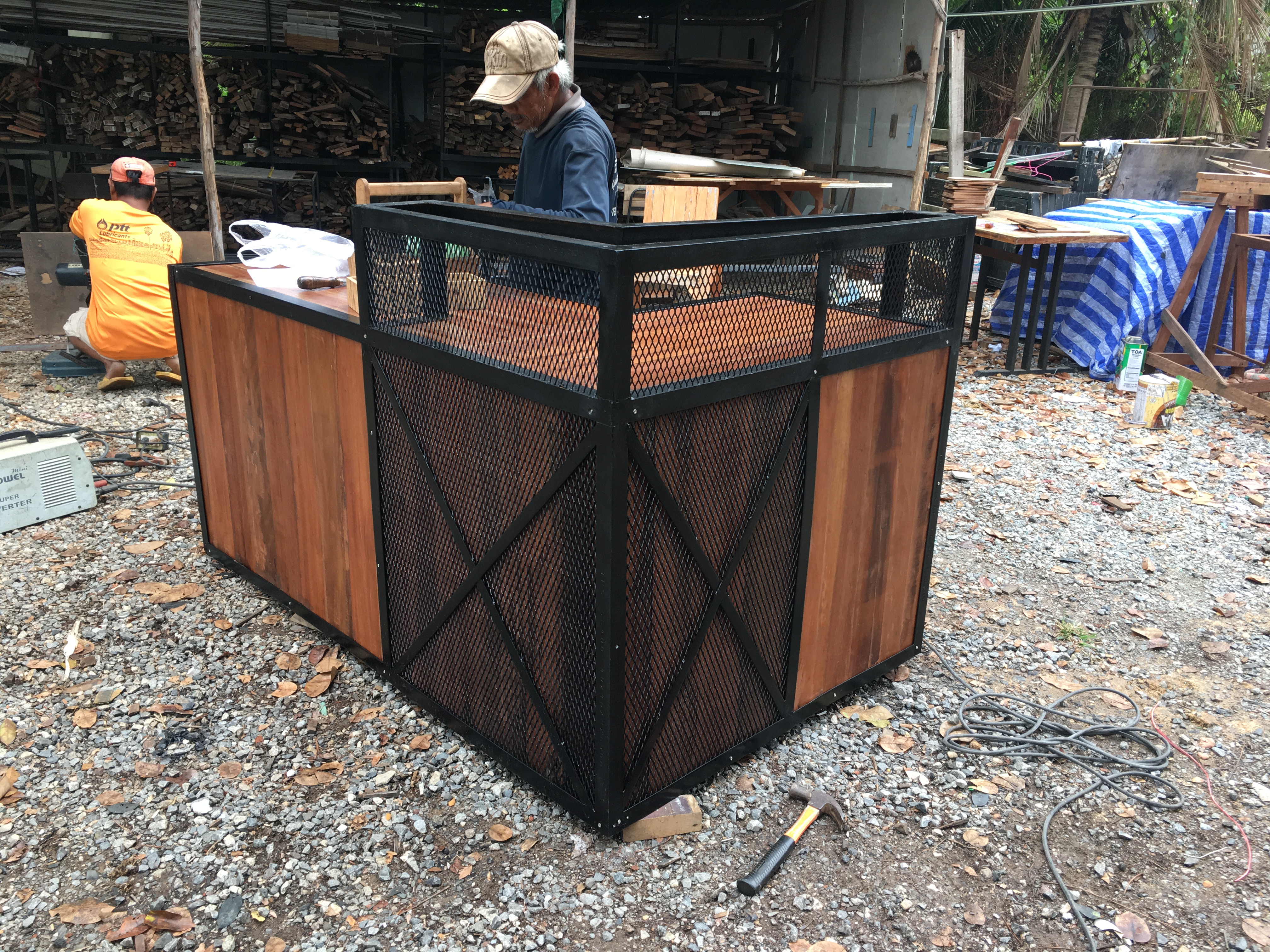 เคาน์เตอร์กาแฟไม้สไตล์loft