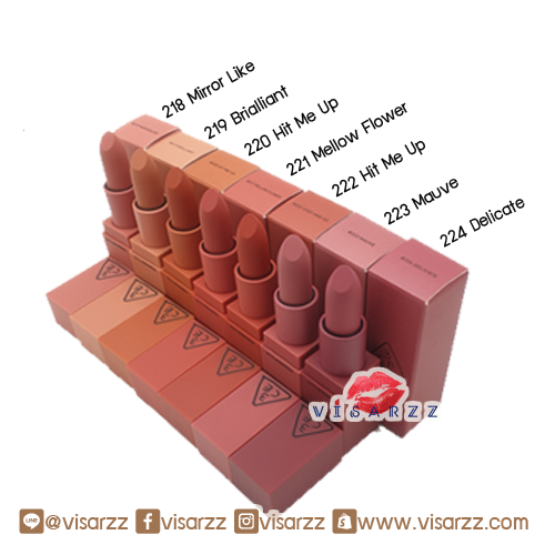 (Clearance) 3CE Matte Lip Color ลิปสติกเนื้อแมทท์ สีแน่น ติดทนนาน