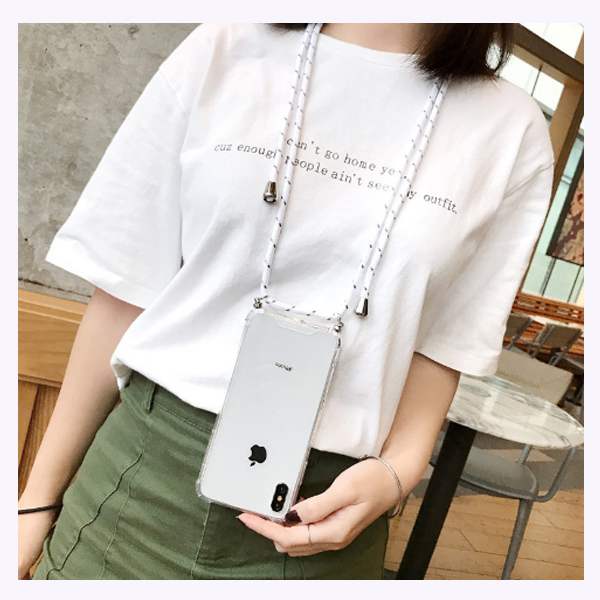 เคสใสไอโฟน พร้อมสายคล้อง เคส iPhone ใช้ ห้อยคอ สะพายข้างได้