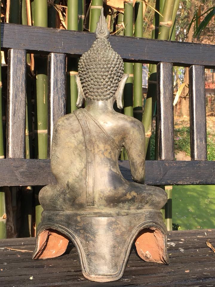 พระพุทธเศรษฐีทวีโชค (ศิลปะ พระกำแพง สามขา) รุ่นแรก หลวงปู่ดำ วัดหนองแฝก