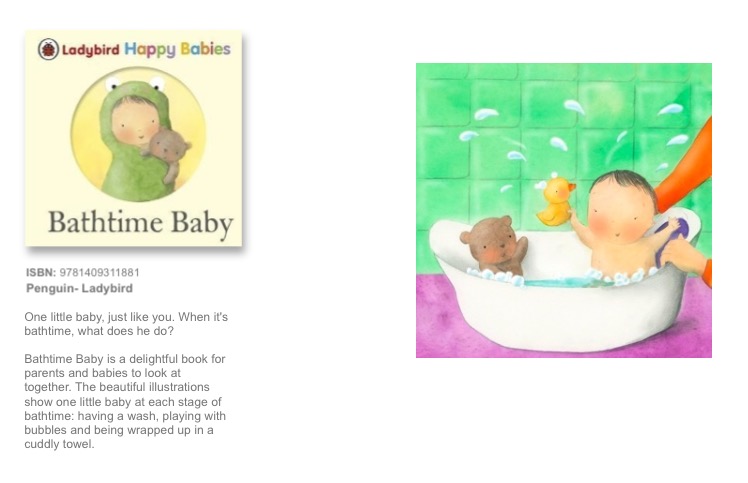 หนังสือปกแข็งแสนน่ารัก Bathtime Baby