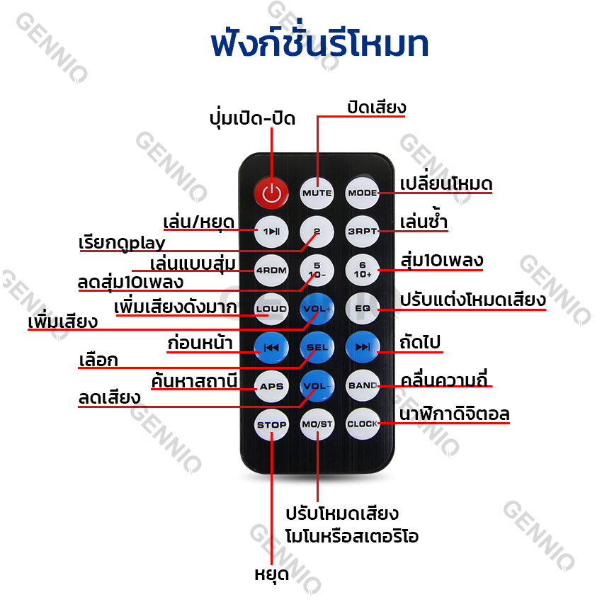 Elit เครื่องเสียงรถยนต์ Mp3 บลูทูธ 1Din วิทยุติดรถยนต์ เครื่องเล่นเสตอริโอในรถ เครื่องเล่นวิทยุ เครื่องเสียงรถ Bluetooth Car MP3 Player รุ่นCAS2011-PO