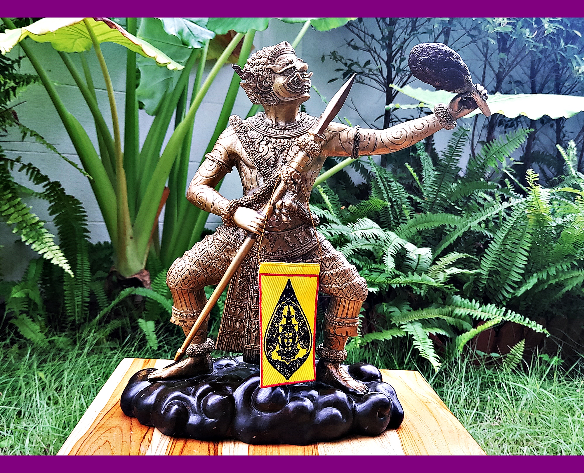 รูปหล่อ พระพิราพ เนื้อโลหะชนวน(ทองเหลืองผสมชนวน) องค์เททอง#นำฤกษ์ (สูง12นิ้ว ฐาน9นิ้ว) ปี2563 #รับประกันแท้