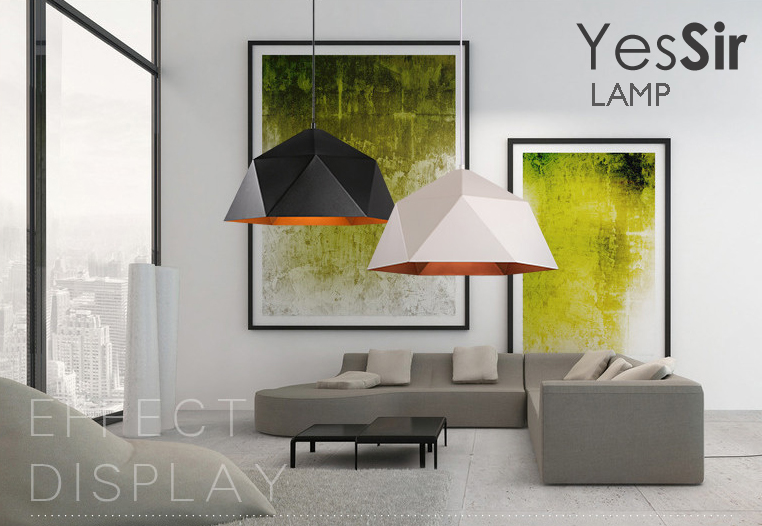 โคมไฟห้อยเพดานทรงเรขาคณิต