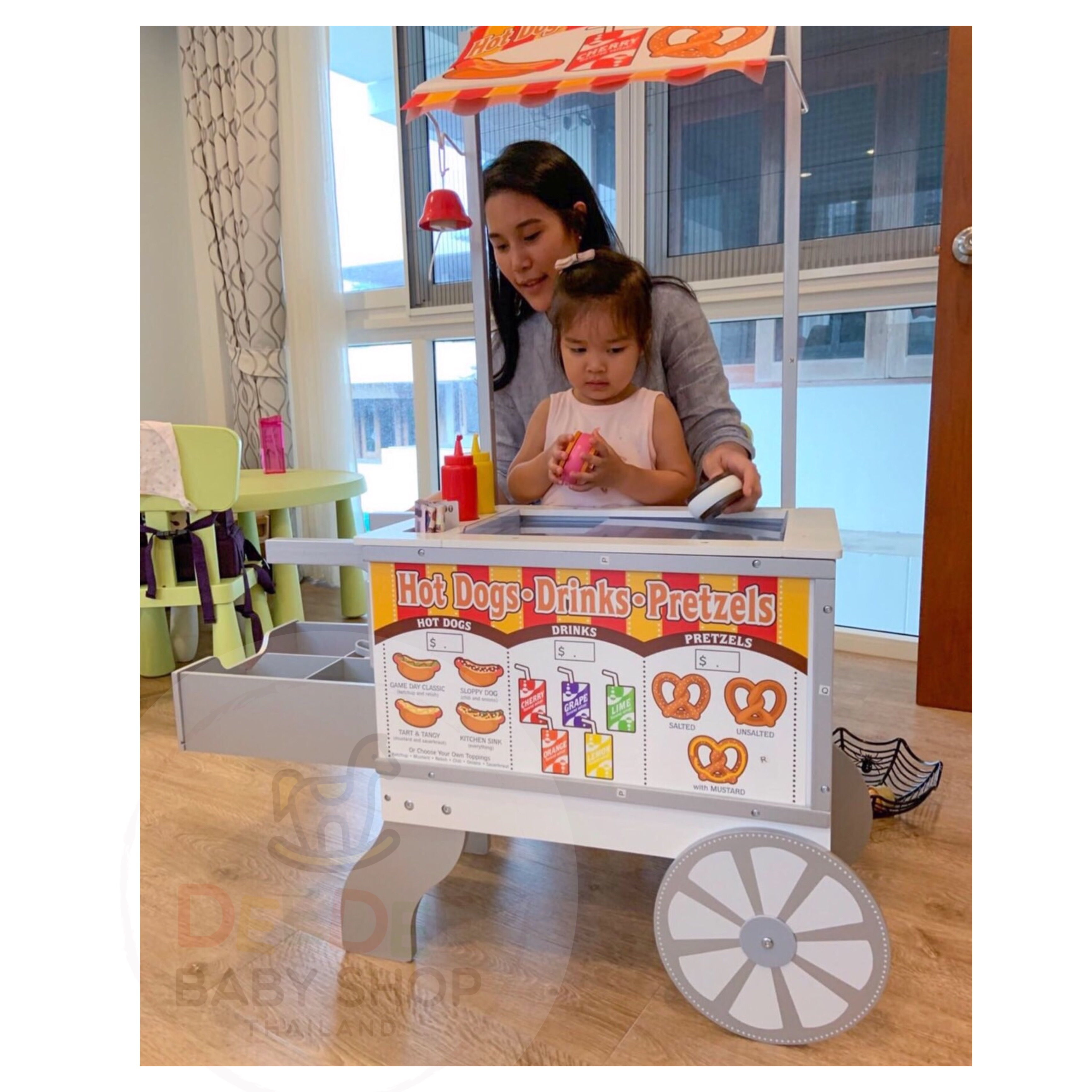 รถเข็นอาหารและไอศครีม Melissa & Doug Snacks & Sweets Food Cart