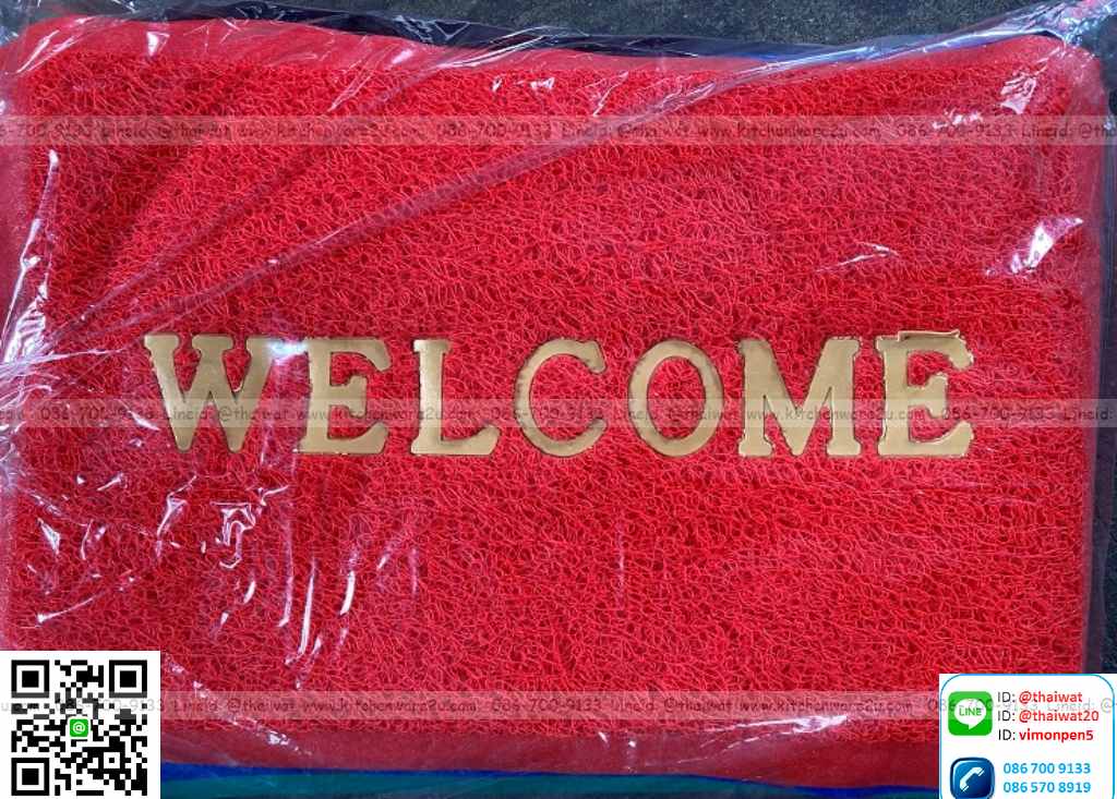 P01465 พรพรมเช็ดเท้าwelcome ไทย. ราคาต่อโหล