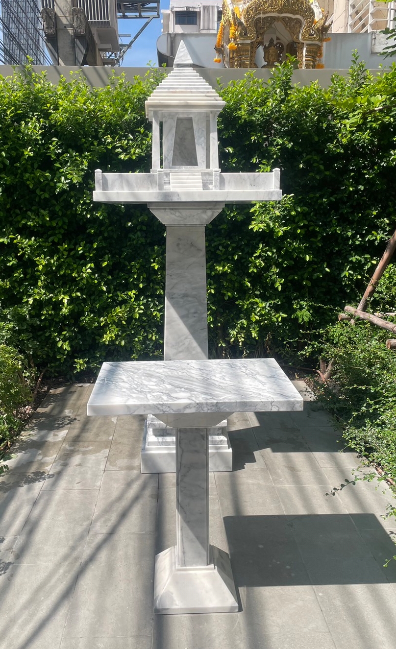 ศาลพระภูมิหินอ่อนทรงโมเดิร์น ขนาดฐาน 89*89 ซม