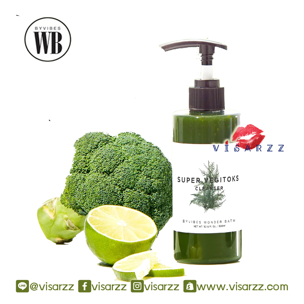 (กล่องบุบจากการขนส่ง) Wonder Bath Super Vegitoks Cleanser 300mL คลีนซิ่งผัก อันโด่งดังจากเกาหลี บับเบิ้ลคลีนเซอร์จากน้ำผลไม้เข้มข้น 15 ชนิด เพื่อให้ผิวสะอาดเรียบเนียน กระจ่างใส และลดความมัน