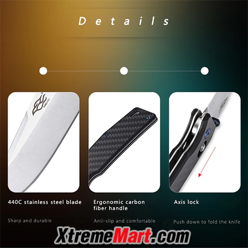มีดพับ Firebird รุ่น FB7601-CF Folding Knife ระบบ Axis Lock ด้ามจับ G10-Carbon Fiber