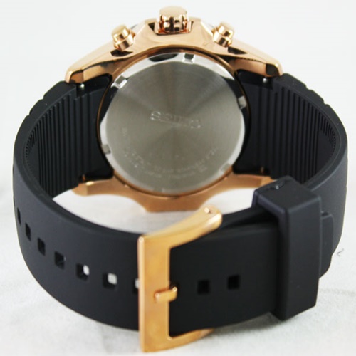 SEIKO The Lord Chronograph Men's Watch รุ่น SNDD80P1 นาฬิกาข้อมือผู้ชาย สายยางเรซิ่นสีดำ