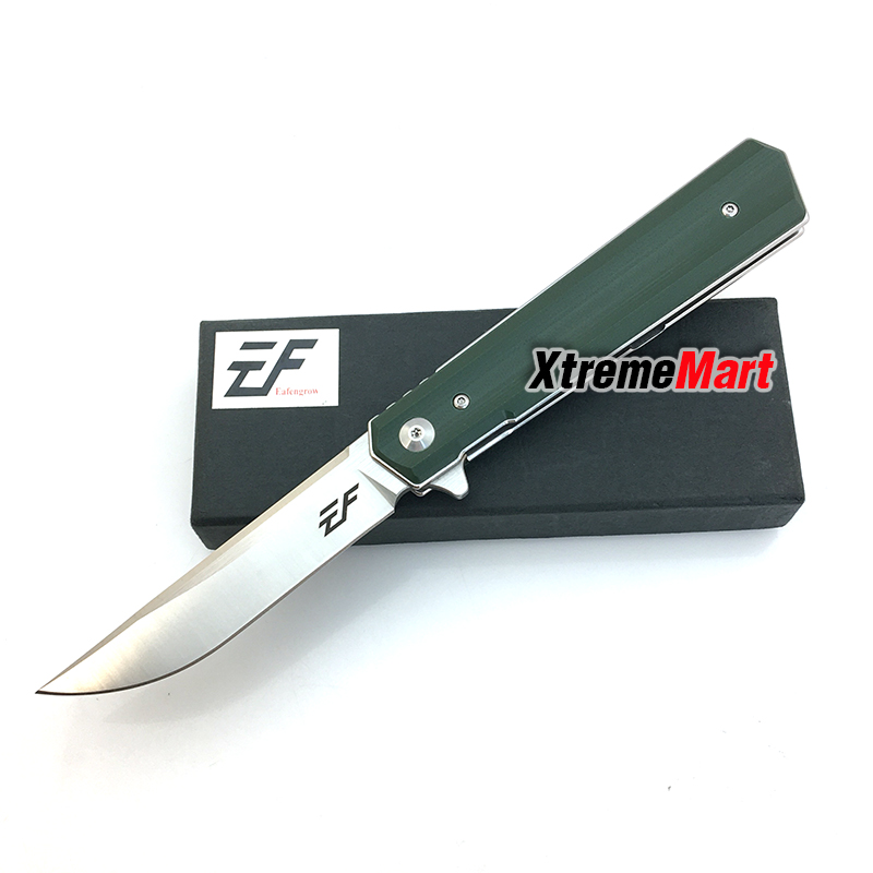มีดพับ Eafengrow EF56 ด้ามเขียว 58-60HRC 9Cr Blade G10 Handle Folding knife Survival Camping tool tactical edc outdoor