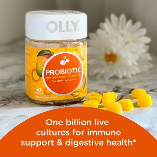 โพรไบโอติกชนิดกัมมี่สำหรับผู้ใหญ่ OLLY PROBIOTIC Immune & Digestive Health Gummies