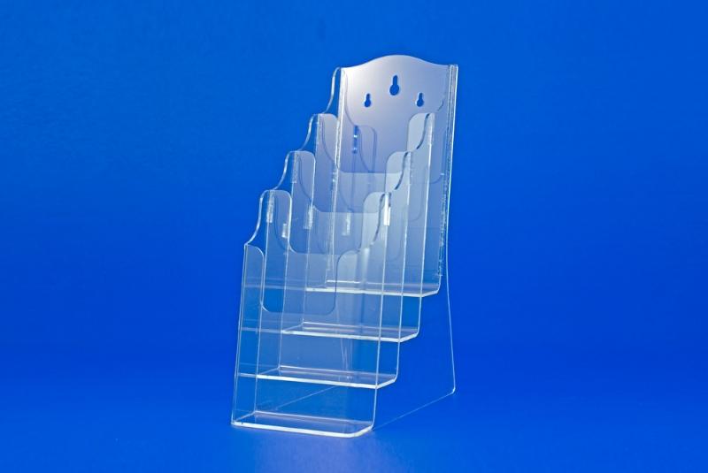 กล่องใส่โบรชัวร์ A4 พับ3ชนิด 4 ชั้น Brochure Holder A4 4 steps