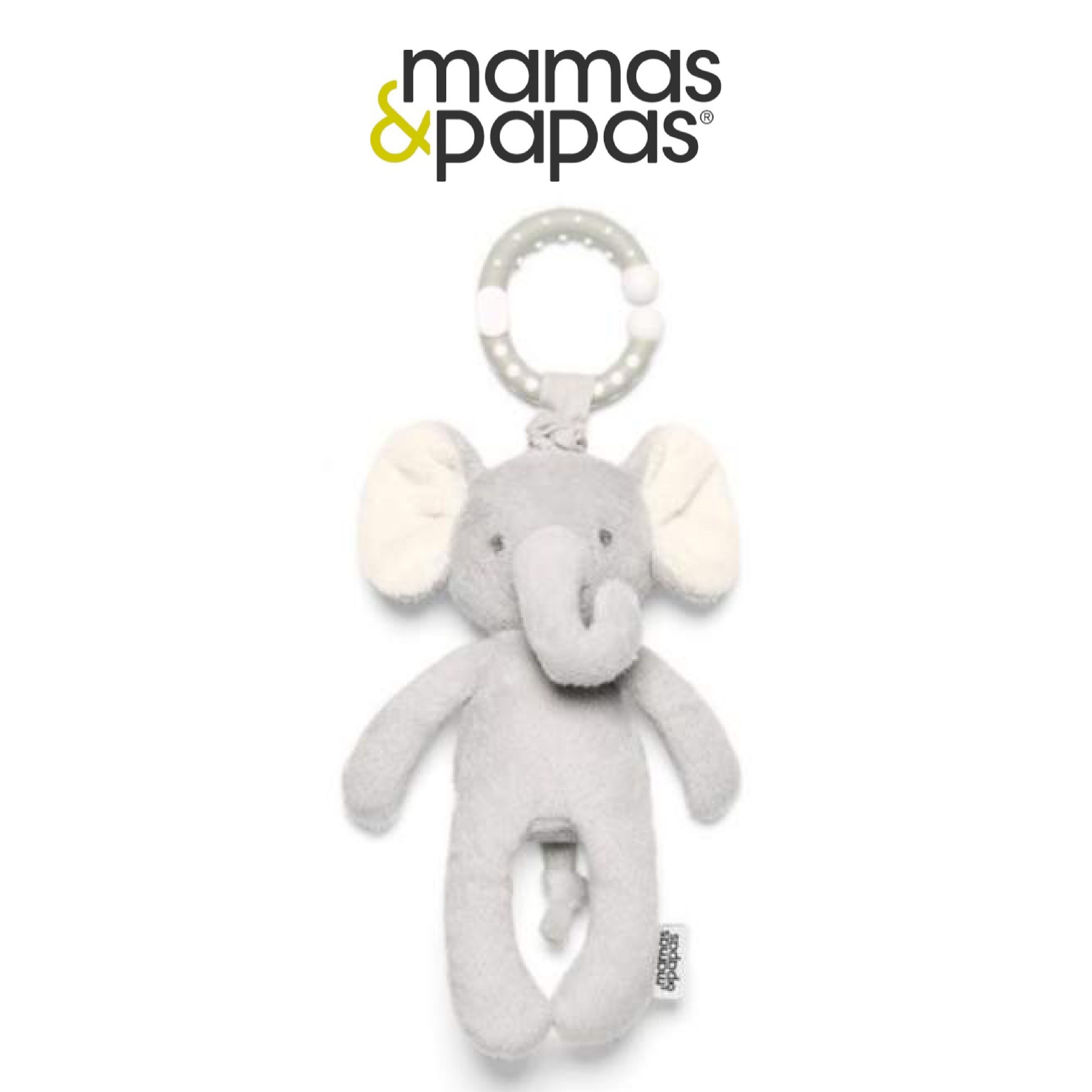 ตุ๊กตาพกพาเสริมพัฒนาการสำหรับเบบี๋ mamas & papas Jitter Travel Toy (Elephant)