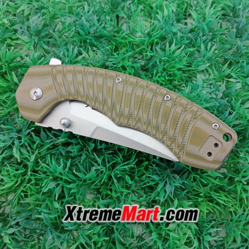 มีดพับ Navy รุ่น SR601A-GR Liner Lock Stainless Steel Folding Knife (สีเขียวอ่อน) พร้อมซองผ้าใส่มีด