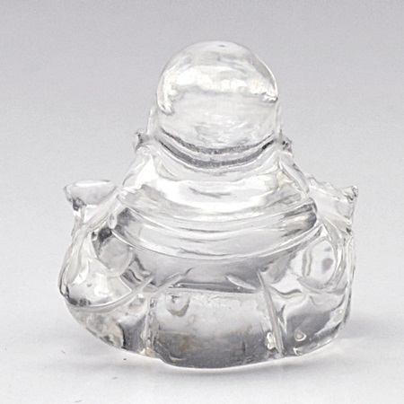 Untreated Quartz Carving Happy Buddha พระมหากัจจายนะ แกะสลัก น้ำหนัก 17.08 กะรัต สีขาว Colorless เนื้อสะอาดไมม่มีตำหนิ งานแกะสลักสวย มีค่าความแข็ง7