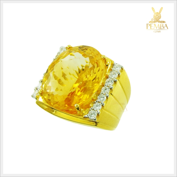 แหวนพลอยซิทรินแท้ แหวนพลอยสวยๆ (สามารถสั่งทำได้ค่ะ)