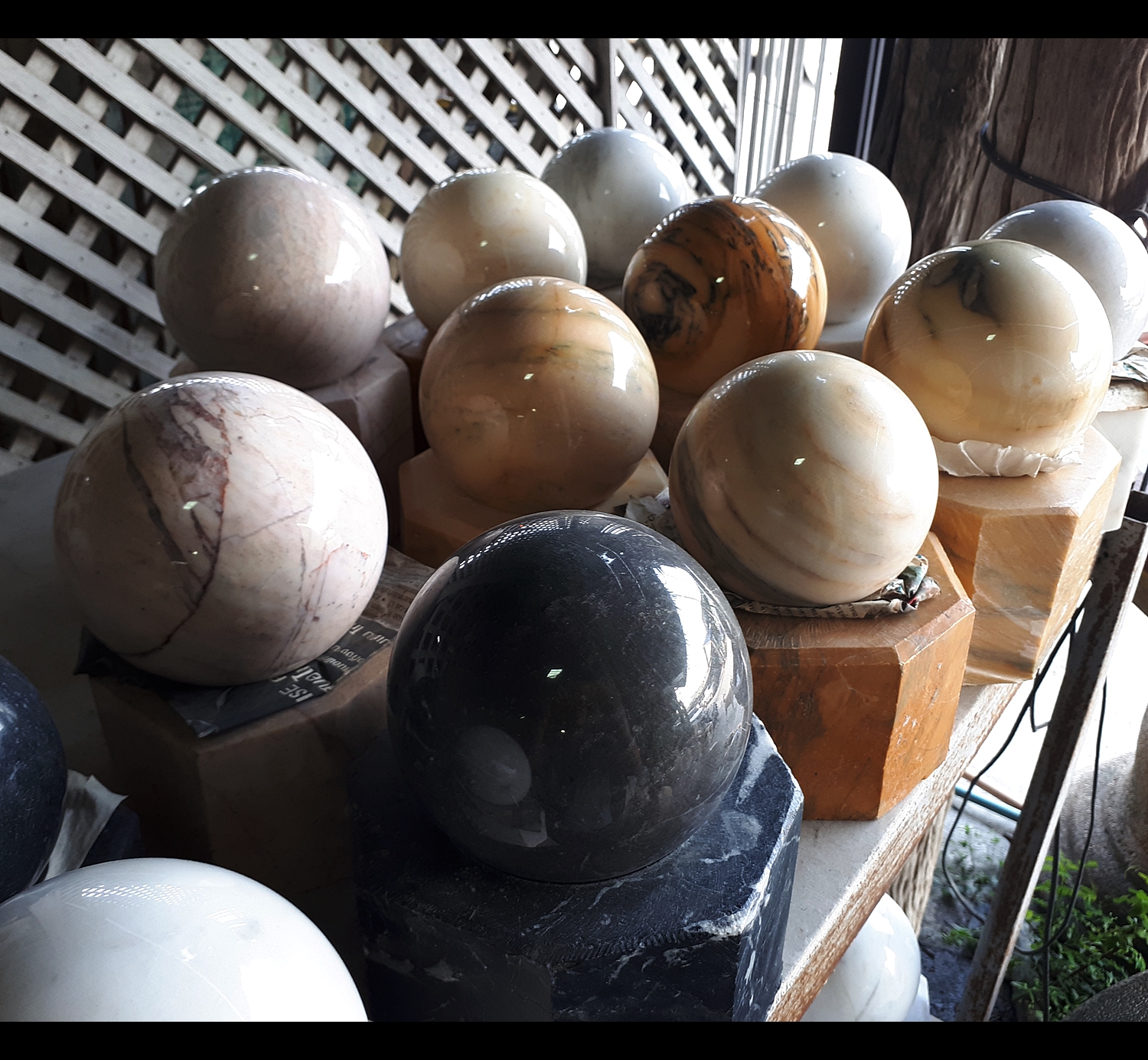 ลูกแก้วหินอ่อน น้ำพุ น้ำล้น ฮวงจุ้ย หลายขนาด