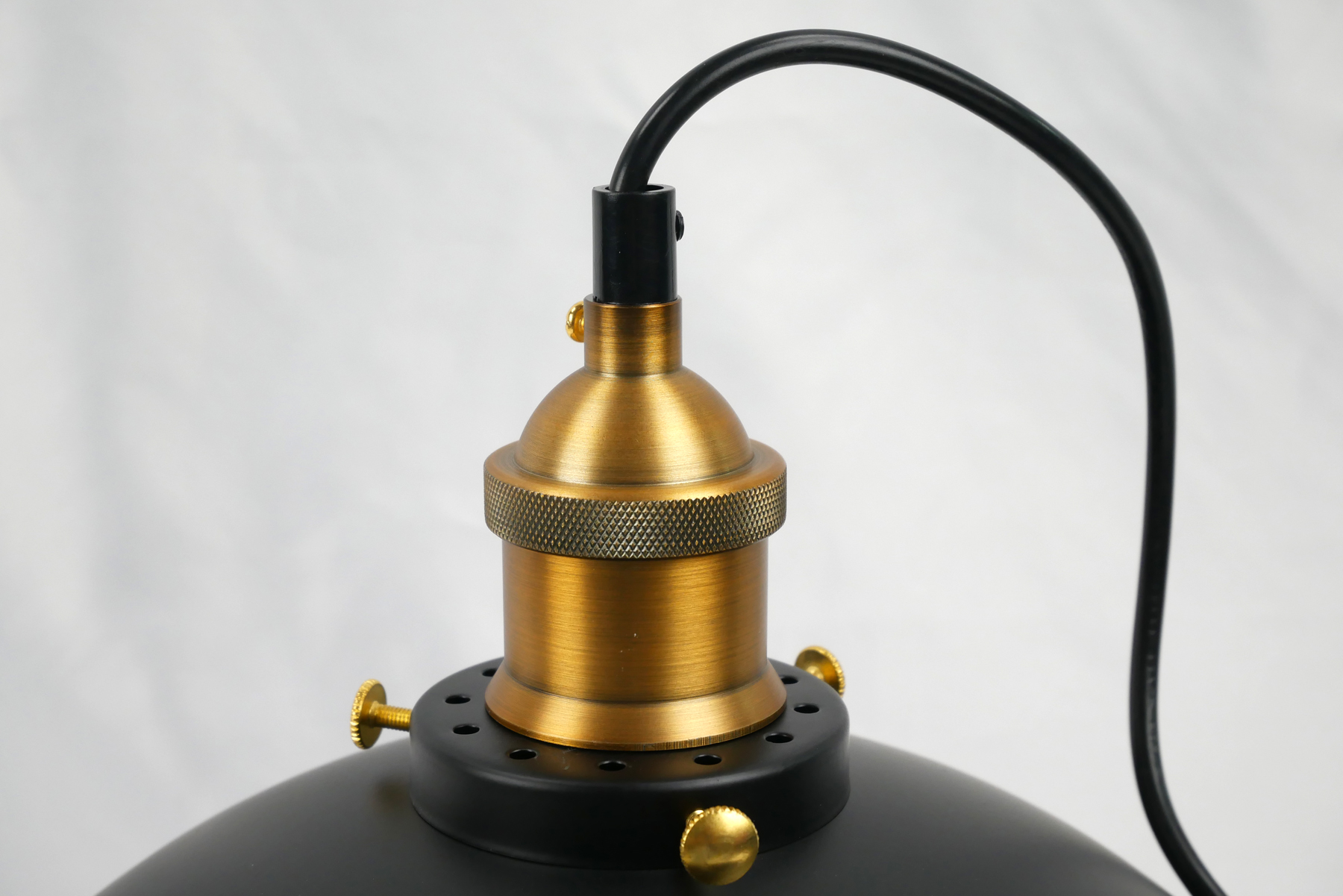 โคมไฟห้อยเพดาน เรโทรอินดัสเทรียลสีดำ