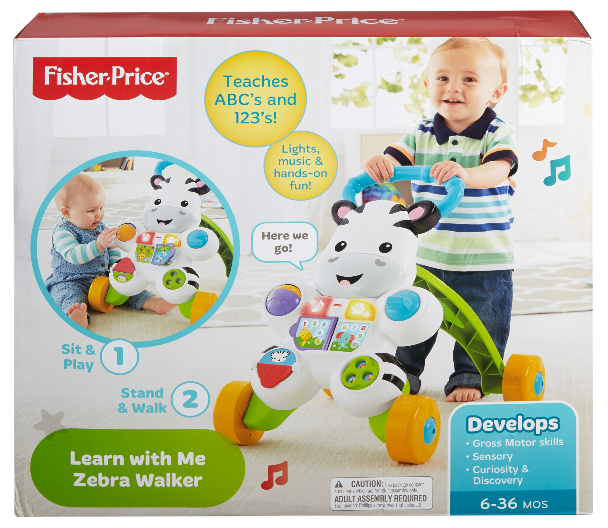รถผลักเดินม้าลายสุดน่ารัก Fisher-Price Learn with Me Zebra Walker