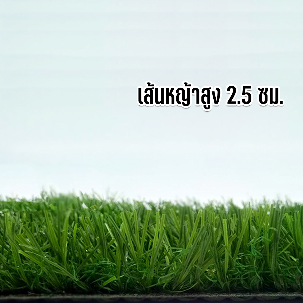 หญ้าเทียม รุ่น 2.5 cm.สีเขียวล้วน เกรดA
