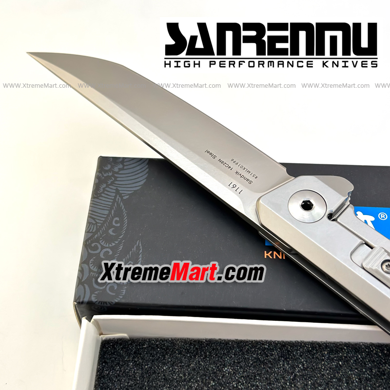 มีดพับ Sanrenmu รุ่น1161 ใบมีดสแตนเลสแข็งพิเศษ 14C28N จุดหมุนตลับลูกปืน(Ball Bearing) เปิด-ปิดลื่นมาก