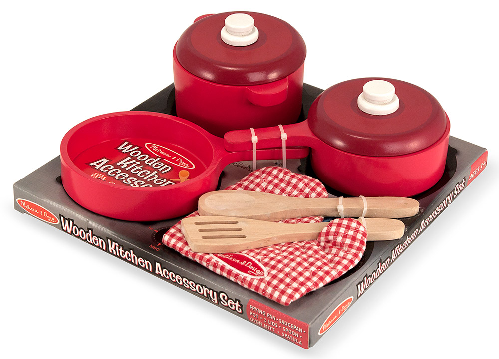 ชุดอุปกรณ์ทำครัวสำหรับเด็ก Melissa & Doug Wooden Kitchen Accessory Set