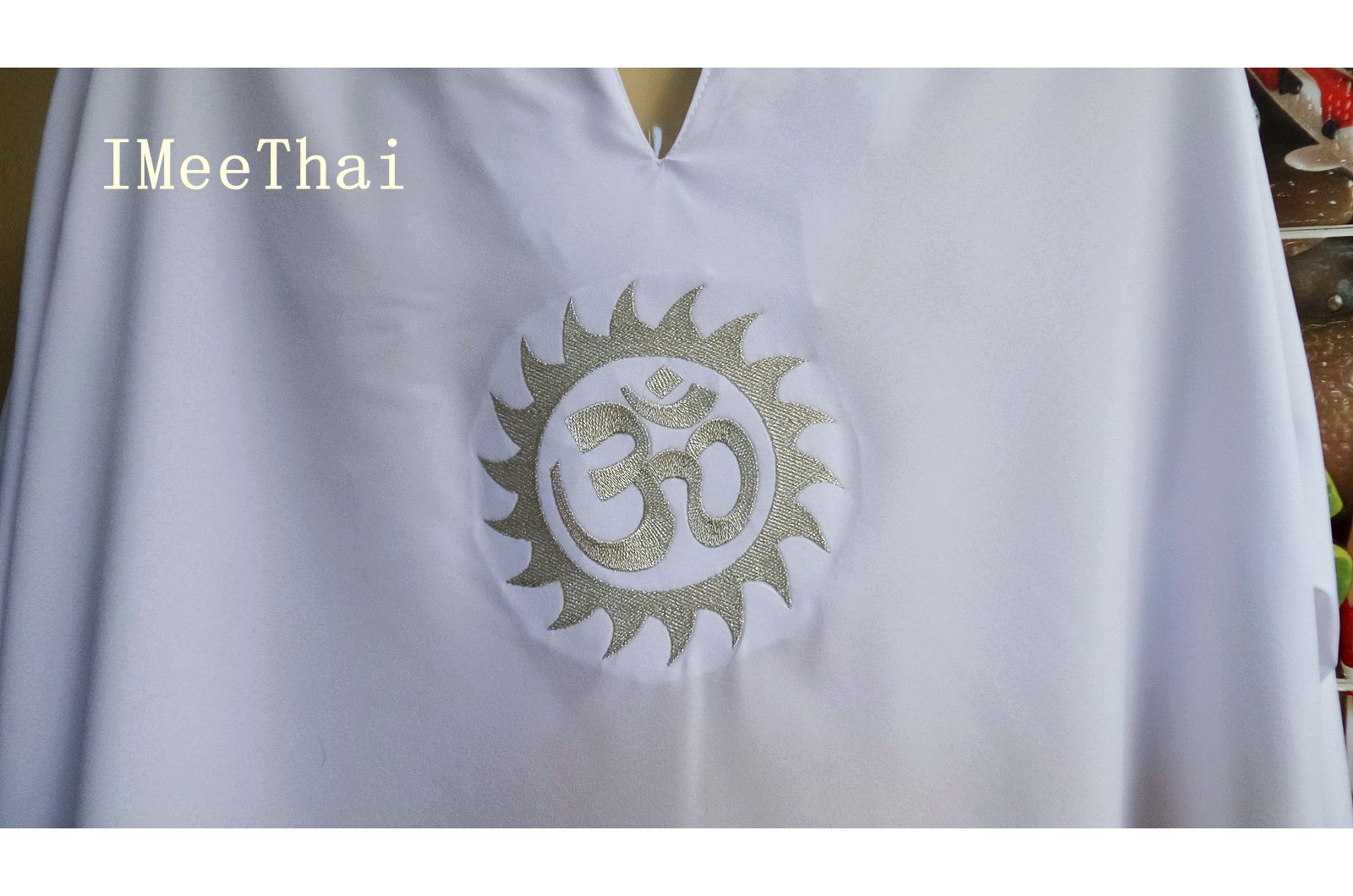 เสื้อ โอม พระพิฆเนศ ลายกงจักร เงิน