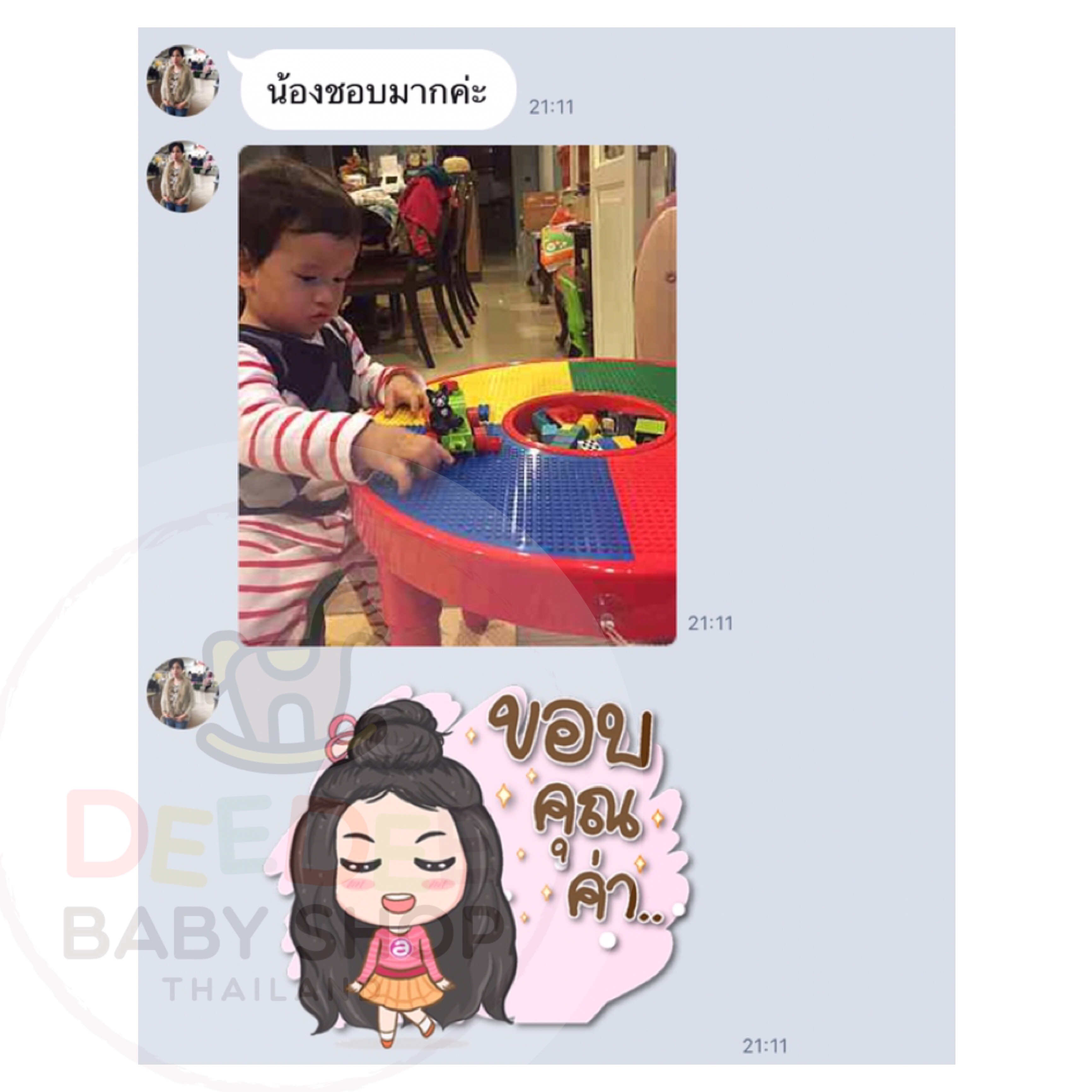 โต๊ะเลโก้เอนกประสงค์ทรงกลม Tot Tutors 2-in-1 Plastic LEGO Compartible Activity Table & 2 Chairs Set - Primary Colors