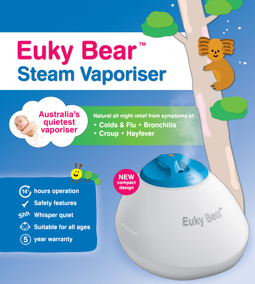 เครื่องสร้างความชื้นและพ่นไอระเหย Euky Bear Warm Steam Vaporiser