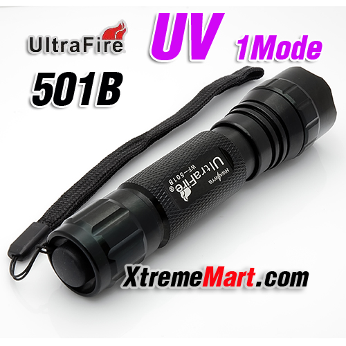 ไฟฉาย UV UltraFire WF501B หลอด UV ความยาวคลื่น 395nm LED Light Flashlight (แสงม่วง)