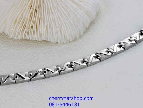 พร้อมส่งสร้อยข้อมือแม่เหล็กเพื่อสุขภาพ สร้อยข้อมือไทเทเนียมเจอรเมเนียม รุ่นWA