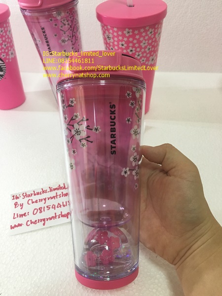 Starbucks Cold Cup Tumbler Sakura ลูกโลกดอกซากุระขยับได้ #ราคาเพียงใบละ 850 ค่ะ ขอสิทธิ์ขายให้ลูกค้าที่สะดวกโอนก่อน Saleรับปีใหม่ค่ะ