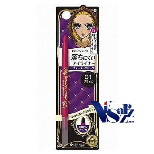 Kiss Me Quick Eyeliner N #01 Black ดินสอเขียนขอบตา ให้เส้นคมชัด ขอบตาดูคมเข้ม สูตรกันน้ำและกันเหงื่อไม่เลอะระหว่างวัน พร้อมหัวแปรงชิฟฟองน้ำใช้เกลี่ยแบลนด์สีหรือลบเส้นไลเนอร์ที่ไม่ถูกใจ