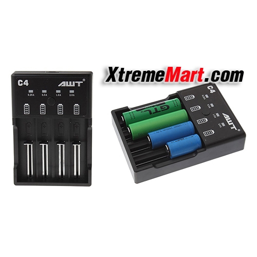 เครื่องชาร์จแบตเตอรี่ AWT battery charger C4-2A charger with usb wall charger