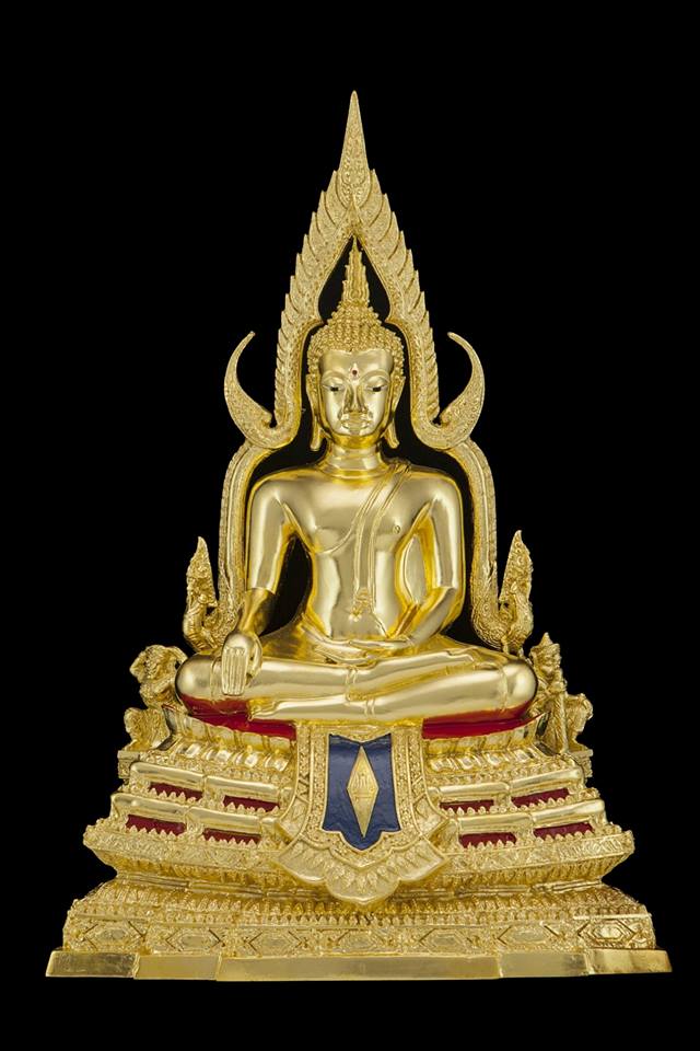 รูปหล่อ พระพุทธชินราช เนื้อทองเหลือง ปิดทอง (หน้าตัก9นิ้ว)