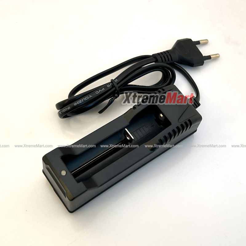 เครื่องชาร์จรางเดียว มีสาย AC Charger For R123A, 16340, 18350, 14500, 18650 (เฉพาะเครื่องชาร์จ)