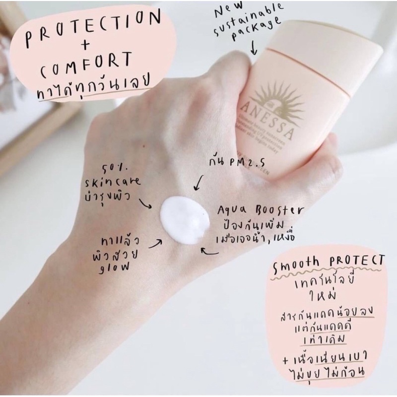 (ฉลากไทย สูตรผิวแพ้ง่ายขวดส้ม) Shiseido Anessa Perfect UV Sunscreen Mild Milk for Sensitive Skin SPF50+ PA++++ 60mL กันแดดสูตรอ่อนโยน พร้อมบำรุงผิวเพื่อผิวบอบบางแพ้ง่ายมาก อ่อนโยนแม้ผิวเด็ก